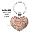 thumbnail image 3 of Laurel Leaves Keychain Heart Love Metal Key Chain Ring, 3 of 8