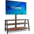 thumbnail image 1 of FITUEYES 3-Tier Floor TV Stand for 37-70 Inch TVs Entertainment Stand with Storage-Height Adjustable TV Console Stands with Golden Walnut Board & Cable Management, VESA 600x400mm, 1 of 6
