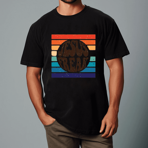 Jesus Freak 70s Retro Hippie Christian Revolution Style Unisex Tee,S- 5XL