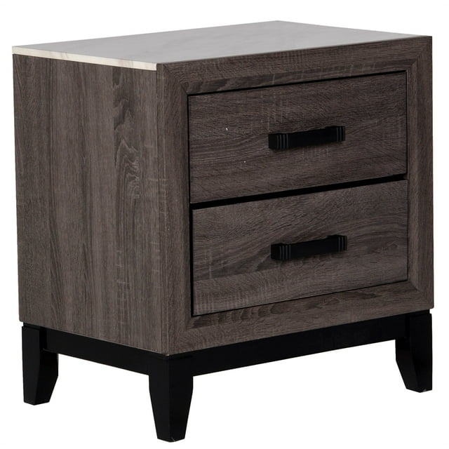 Global Furniture USA Laura Foil Gray Nightstand