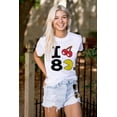 thumbnail image 3 of PACMAN I Love the 80s Cherry Fruit Unisex Plus Size Graphic Tee Brisco Brands 2X, 3 of 5