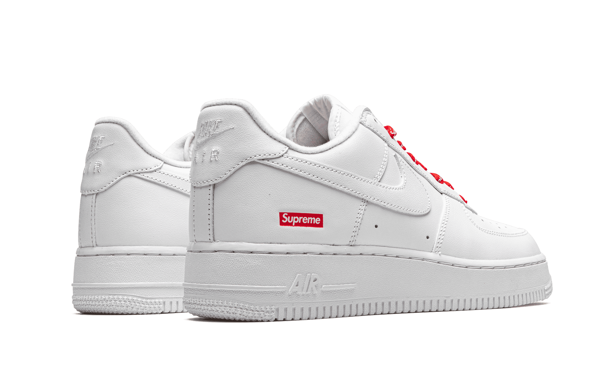 NIKE MENS Air Force 1 Low "Supreme - Mini Box Logo White" CU9225 100 from Stadium Goods