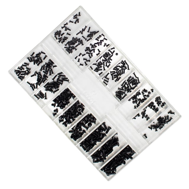 500x Mini Tuercas de Tornillo Baoblaze 18 Tamaños con Caja de Almacenamiento estilo D