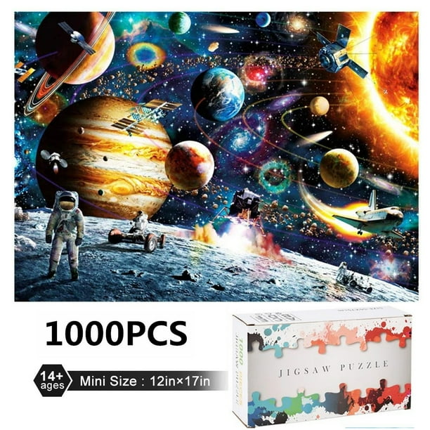 Space Puzzles 1000 Piece Jigsaw Puzzle For Kids Adults Planets In Space Jigsaw Puzzle Educational Game Home Decoration Birthday And Christmas Gifts Fun For All Walmart Com Walmart Com