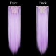thumbnail image 2 of SHCKE Clip in Hair Extensions 26 Inch Hairpieces 8 Pieces Set Clip On Hair Extension Straight Double Weft Hair Extensions Synthetic Hairpiece for Women Light Purple, 2 of 6