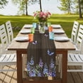 thumbnail image 4 of Table Runners 60 Inches Long Dress Scarves, Purple Flowers Farmhouse Kitchen/Dining Table Runner, Small Coffee Tablerunners, Weeping Spring Floral Bicycle Wooden Farmhouse 13x60 Inch, 4 of 9