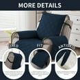 thumbnail image 6 of Lavish Cover 100% Waterproof Recliner Chair Cover, 1 Piece Non-Slip Recliner Chair Slipcovers, Washable Furniture Protector with Pockets & Elastic Straps for Kids Pets, 23 inch, Dark Blue, 6 of 9