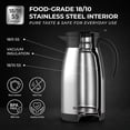 thumbnail image 4 of SUNHOUSE Thermal Coffee Carafe, 1.4L (47 oz), Stainless Steel, Double Wall Vacuum Insulated, 12-Hour Hot and 24-Hour Cold, Beverage Server for Milk & Coffee, 4 of 10