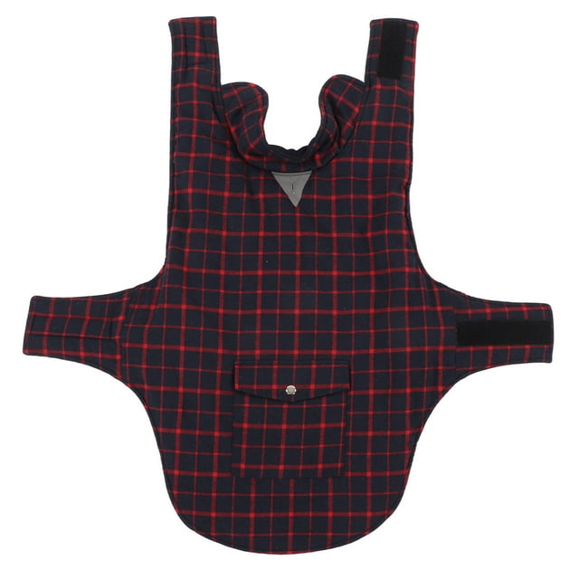Abrigo para perros para clima frío, acogedor, impermeable, resistente al viento, a cuadros, chaqueta de invierno para perros pequeños, medianos y grandes XL