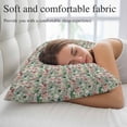 thumbnail image 5 of Vintage Flowers Throw Pillow Covers, Spring Pink Green Floral Country Leaves Birds Soft Breathable Pillow Cases with Invisible Zipper, King Size Pillowcases for Couch Bed Sofa Chair 20x36 Inches, 5 of 9