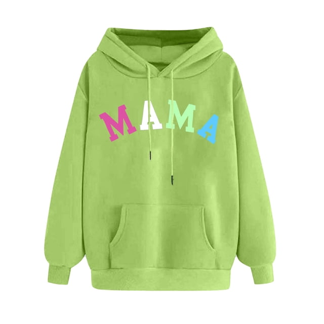 JMKQLZ Women's Printed Off Shoulder Sleeves Long Sleeved Top Hooded Sweatshirt