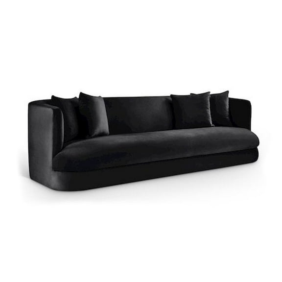 Meridian Furniture Alder Black Velvet Sofa