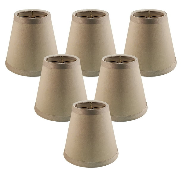 Royal Designs Empire Flame Clip On, Set Of 6 Small Chandelier Lamp Shades Empire