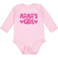 thumbnail image 3 of Inktastic Mama's Girl Pink with Hearts Girls Long Sleeve Baby Bodysuit, 3 of 5