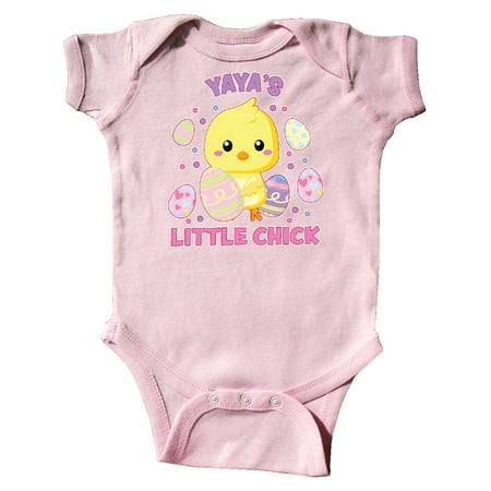 

Inktastic Yaya s Little Chick Cute Easter Chick with Colorful Eggs Gift Baby Boy or Baby Girl Bodysuit