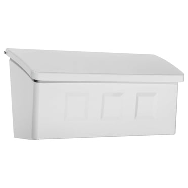 Werqueid Wayland Galvanized Steel Wall Mount Mailbox, 2689W-10, White, Small Capacity