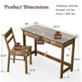thumbnail image 2 of Gymax Kids Desk & Chair Set Study Table Writing Workstation w/ Drawer Walnut, 2 of 10
