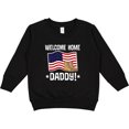 thumbnail image 2 of Inktastic Military Dad Welcome Home USA Flag Toddler Sweatshirt, 2 of 4