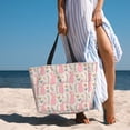 thumbnail image 3 of Wukai Rabbit Print Zipper Bag,large Beach Tote Bag,Waterproof Sandproof Bag,Grocery and Picnic Tote Travel Bag, 3 of 5