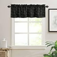 thumbnail image 3 of Valances for Windows, Vintage Flowers Black Roses Floral Gold Lines Kitchen Window Valances Rod Pocket Valances Curtains for Living Room Bathroom 54 x 18 Inch, 1 Panel, 3 of 6