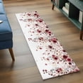 thumbnail image 4 of Spring Flowers Runner Rugs 2x6 ft Watercolor Floral Romantic Gradient Red Rose Washable Hallway Rugs Non-Slip Floor Mats Absorbent Carpet Bedside Runners for Bedroom Kitchen Bathroom Laundry Room, 4 of 9