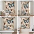 thumbnail image 6 of Vintage Teal Butterfly Sheer Curtains 63 Inches Long, Vintage Brown Tree Branch Light Filering Curtains, Breathable Simi Curtain Privacy Drapes for Living Room Bedroom Lightweight Window Treatment, 6 of 9