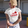 thumbnail image 2 of Distressed Oh Canada - Maple Leaf Art Merch Gift, Tan T-Shirt, Large, 2 of 5