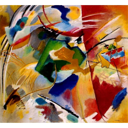 Wassily Kandinsky Painting-With-Green-Center-1913 LAMINATED POSTERPrint 24 x (Wassily Kandinsky Best Paintings)