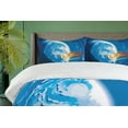 thumbnail image 3 of Ambesonne Fantasy Duvet Cover Sets, Planet Galaxy Cosmos, 2-King, Violet Blue Orange, 3 of 5