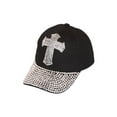 thumbnail image 1 of Studded Cross and Bill Baseball Cap - Black, 1 of 1