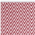 thumbnail image 5 of SAFAVIEH Montauk Siomha Chevron Cotton Area Rug, Red/Ivory, 3' x 5', 5 of 7