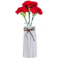 thumbnail image 1 of Juego de 1 florero de vidrio Rawiri, florero de vidrio transparente, florero decorativo para el hogar, dormitorio, oficina, ceremonia de boda, florero central de escritorio, 1 of 7