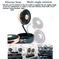 thumbnail image 3 of Ventilateur de Voiture à Double Tête Mini Ventilateur Usb Portable Réglable à 3 Vitesses Air de Refroidissement Calme d'Été Rotation de 360 Degrés (Or Vert Foncé), 3 of 7