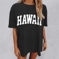 thumbnail image 2 of Tiweut Hauts Décontractés pour Femmes Oversize Vintage Coupe Ample Manches Courtes Col Rond T-Shirts d'Été pour Dame Noir, 2 of 6