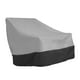 2PCS Couverture de Chaise de Patio Salon Housse de Siège Profonde Imperméable à l'Eau Couverture de Mobilier de Jardin Extérieur - Gris + Noir – image 3 sur 9