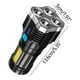 thumbnail image 3 of Linterna LED Multifuncional para Exteriores COB Luz Lateral | Mecha de Ocho Núcleos de 4 Cabezas | USB recargable | Impermeable | 4 Modos | Largo Alcance | Pantalla de alimentación | Portátil, 3 of 9