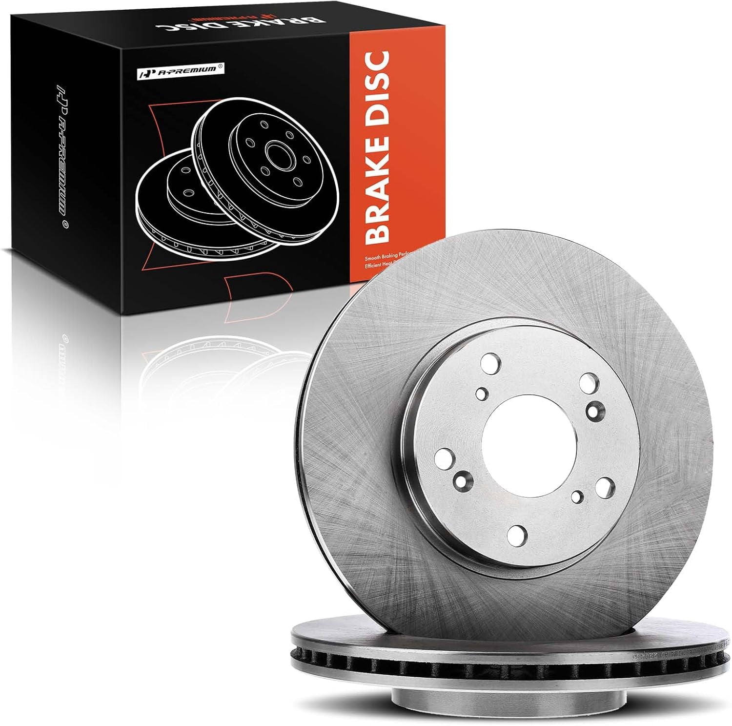 A-Premium Front Disc Brake Rotors Set Compatible with Honda CR-V CRV 2002-2004 Civic 2006-2011/2013-2018 Accord Element CR-Z Acura CSX ILX Only 2-PC