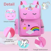 Gmdisc School Backpack Girls School Bag, Lightweight Kids Backpack Durable Fashion Bookbag, Pink
