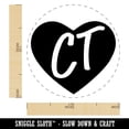 thumbnail image 2 of CT Connecticut State in Heart Self-Inking Rubber Stamp Ink Stamper - Brown Ink - Medium 1 Inch, 2 of 7