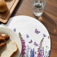 thumbnail image 3 of Watercolor Wildflowers Round 13 Inch Placemats Set of 2, Country Botanical Florals Butterfly HeatResistant Non Slip Place Mats for Dining Table, Wipeable Braided Kitchen Table Mats for Housewarming, 3 of 9
