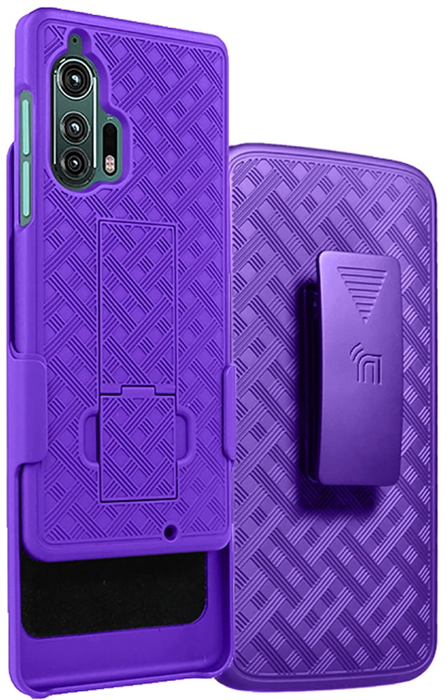 Case with Clip for Motorola Edge Plus, Nakedcellphone Kickstand Cover