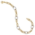 thumbnail image 2 of 14K Two-Tone Gold bracelet Fancy Textured 7.5 in Polished & Link, 2 of 4