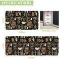 thumbnail image 3 of Farmhouse Coffee Kitchen Mats Set of 2 Non Slip Vintage Coffee Kitchen Rugs Home Decor Low-Profile Washable Floor Mat 17x47 Inch and 17x29 Inch, 3 of 5