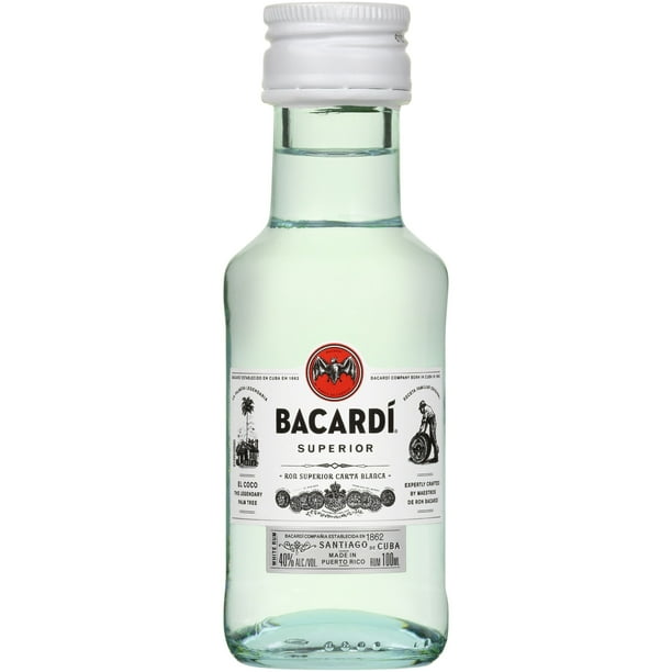 bacardi white rum small bottle