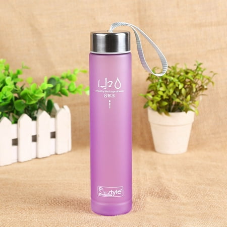 

Kitchen Decor and Supplies Outdoor Camping Cup Creative Frosted Colorful Straight Bottle Pueple
