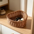 thumbnail image 4 of Aufmer Kitchen Desktop Storage Basket Imitation Rattan Woven Heart Shaped Container Multipurpose Organizer For Fruit Candy Snack Bread Countertop Arrangement, 4 of 7