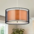 thumbnail image 2 of Warehouse of Tiffany Jonah 3-light Double Drum Shade Pendant, 2 of 4