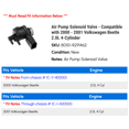 thumbnail image 2 of Air Pump Solenoid Valve - Compatible with 2000 - 2001 Volkswagen Beetle 2.0L 4-Cylinder, 2 of 2