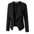 thumbnail image 2 of Doublju Women's Casual Long Sleeves Side Pocket Open Front Blazer Jacket with Plus Size, 2 of 4