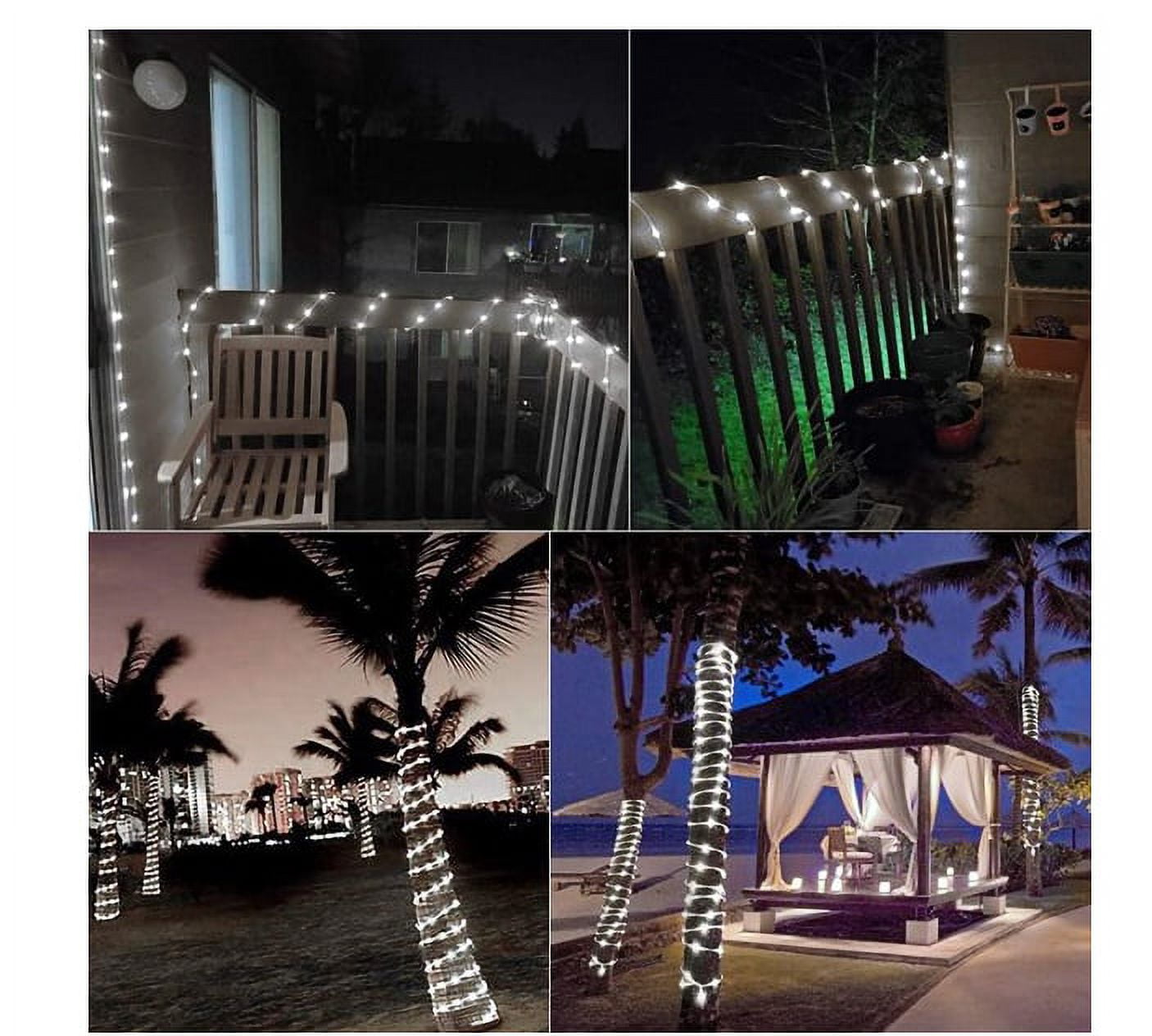 Solar Rope Light 72ft 200 LEDs IP65 Waterproof Outdoor LED Copper Fairy String Tube Lights,Christmas String Light for Party Garden Yard Home Wedding Christmas Tree Decoration(Cool White)